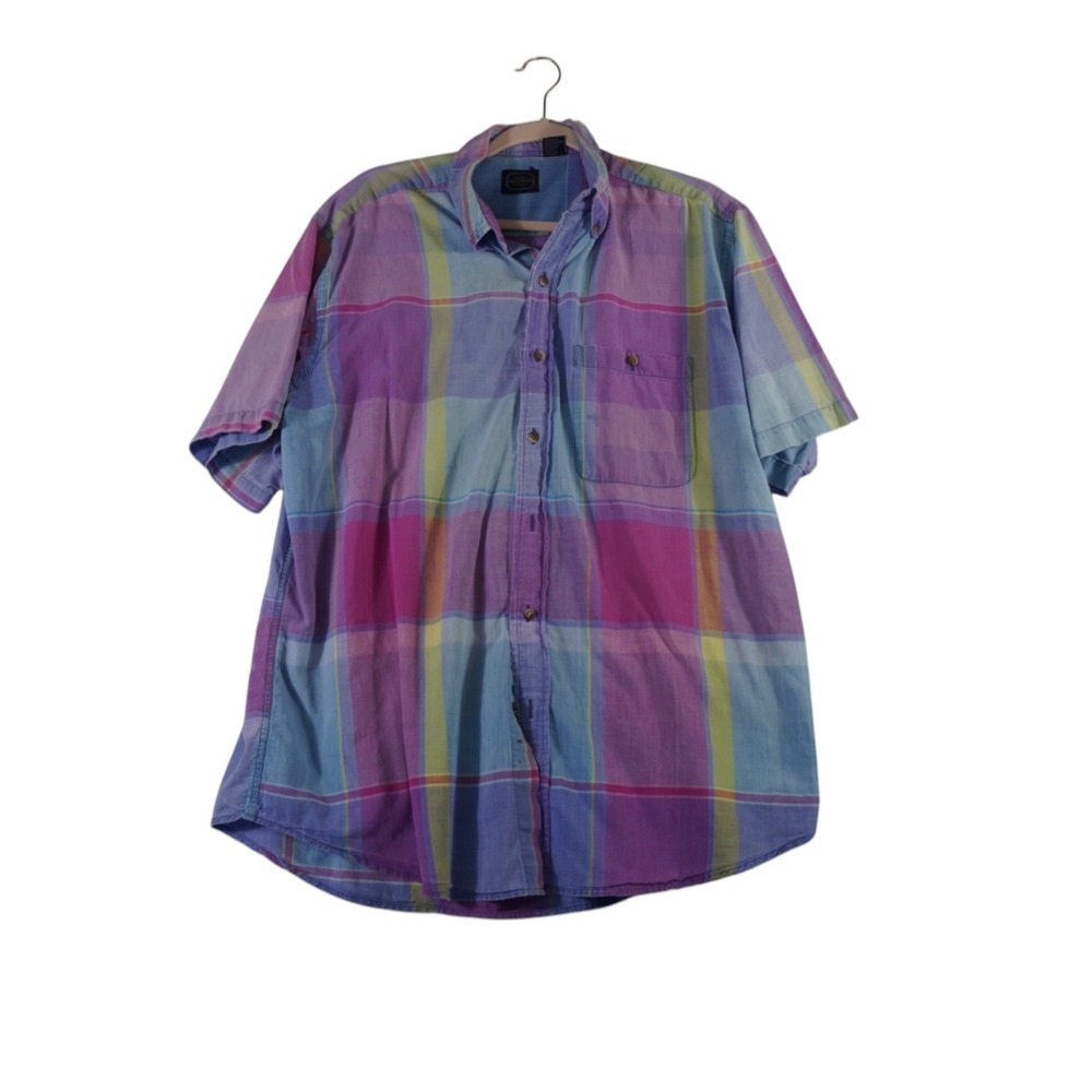 Royal British Tailors Of Bombay Shirt Men Large Multicolor Checkered Button Down